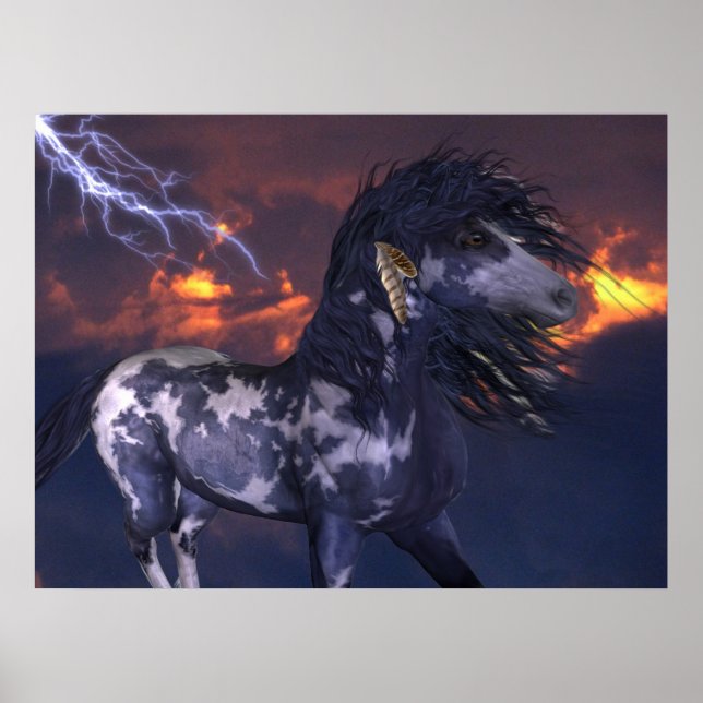 Crazy Horse Blue Poster (Framsidan)