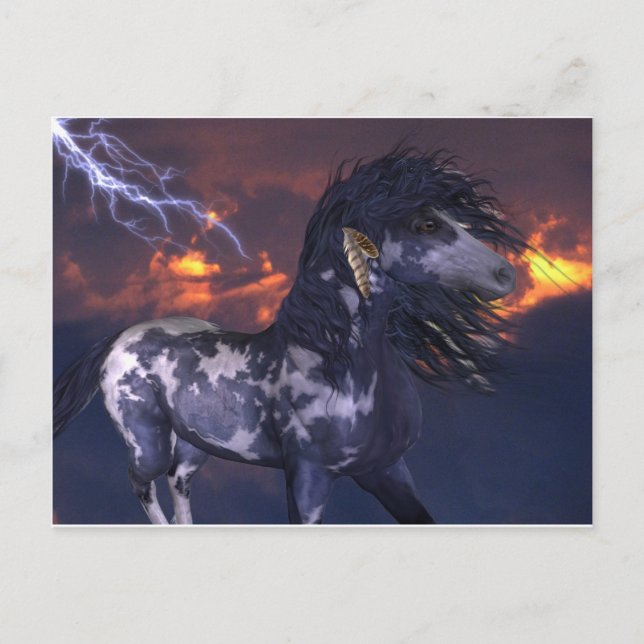 Crazy Horse Blue Vykort (Framsida)