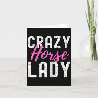 Crazy Horse Dam Horse Lover Tee for Women Horseba Kort