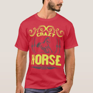 Crazy Horse Horse Design T Shirt