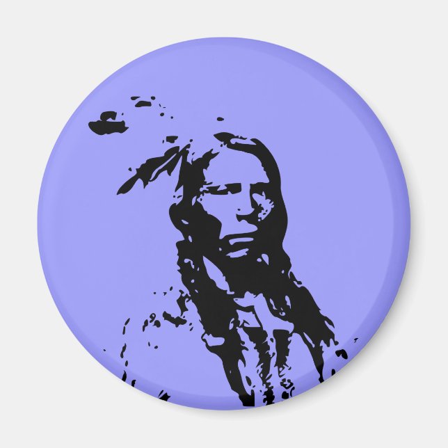 Crazy Horse Native American Magnet (Framsidan)