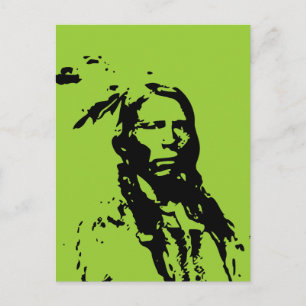 Crazy Horse Native American Vykort