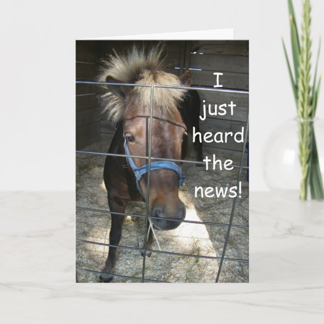 CRAZY HORSE SAYS LYCKLIG **40th* BIRTHDAY Tack Kort (Framsida)