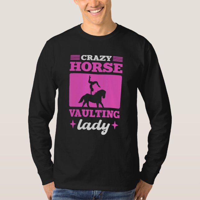 Crazy Horse Voltig Lady Voltig Akrobatik T Shirt (Framsida)