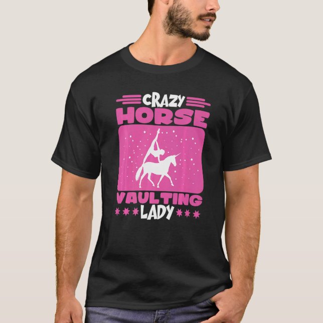 Crazy Horse Voltig Lady Voltig Häst T Shirt (Framsida)