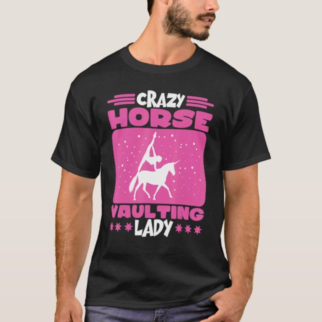 Crazy Horse Voltig Lady Voltig Häst T Shirt (Framsida)