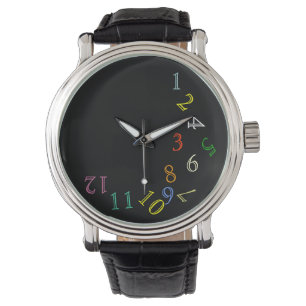 Crazy Hour Färg Numbers Armbandsur