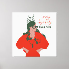 Crazy Hoya Dam bor här. Funny Plant Hobby Canvastryck