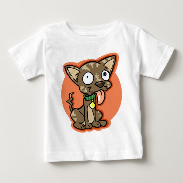 Crazy Hund Baby Tee Shirt (Framsida)