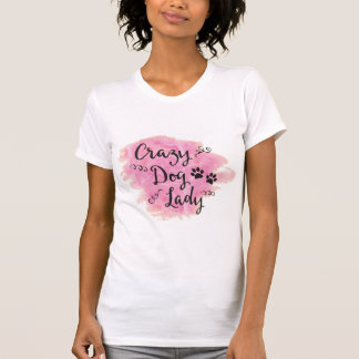 Crazy Hund Dam (Rosa) T-shirt