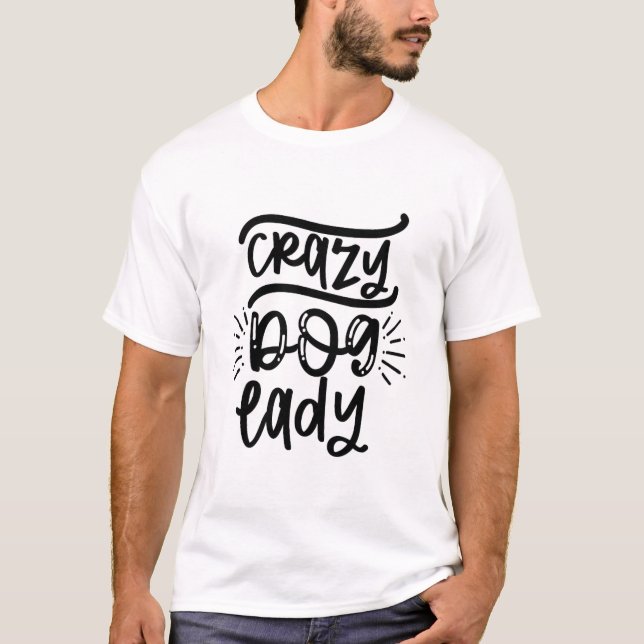 Crazy Hund Dam T- T Shirt (Framsida)