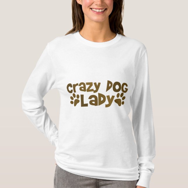 Crazy Hund Dam Tee (Framsida)