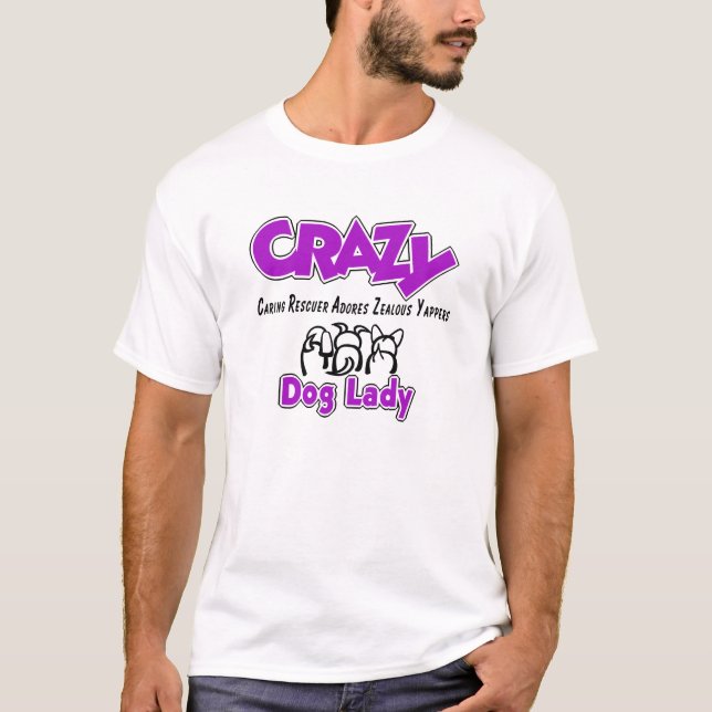 Crazy Hund Dam Tee Shirt (Framsida)