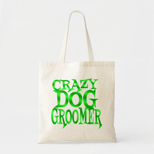 Crazy Hund Groomer i Grönt Tygkasse (Framsidan)
