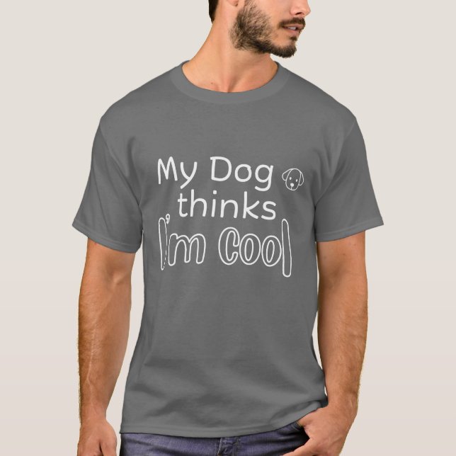 Crazy Hund Manar TShirt | Min Hund tänker på Im-Co T Shirt (Framsida)