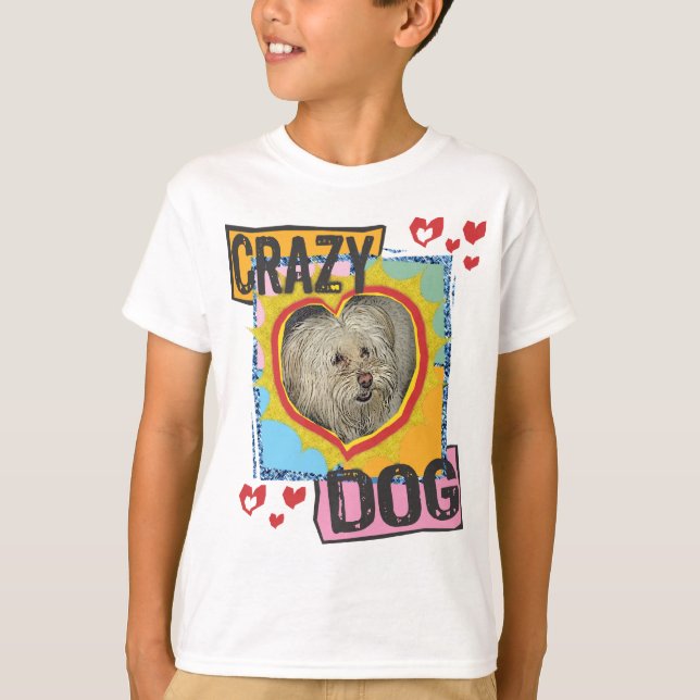 Crazy Hund No Döda Pet Rädding Tee (Framsida)