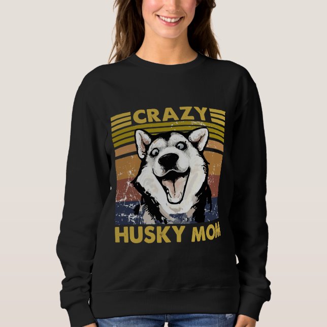 Crazy Husky Mamma Vintage T Shirt (Framsida)
