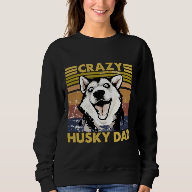 Crazy Husky Pappa Vintage T Shirt (Framsida)