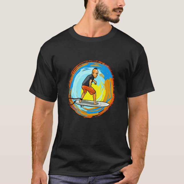 Crazy Hydrofoil Surfer T Shirt (Framsida)