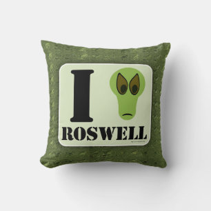 Crazy I Kärlek Roswell UFO Alien Character Kudde
