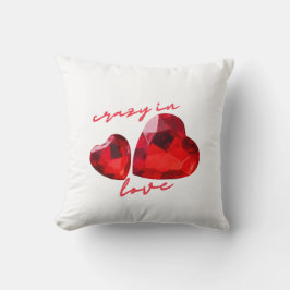 Crazy i Kärlek Valentinets Dekorativ kudde