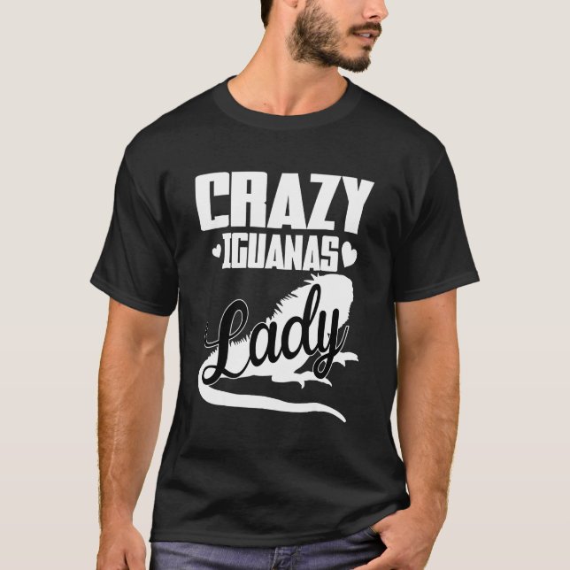 Crazy Iguana Dam T Shirt (Framsida)