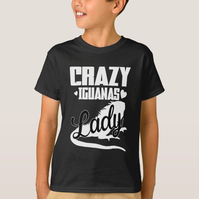 Crazy Iguana Dam T Shirt (Framsida)
