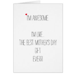 Crazy Inš Funny Humor Anpassningsbar Mors dag Mamm Hälsningskort