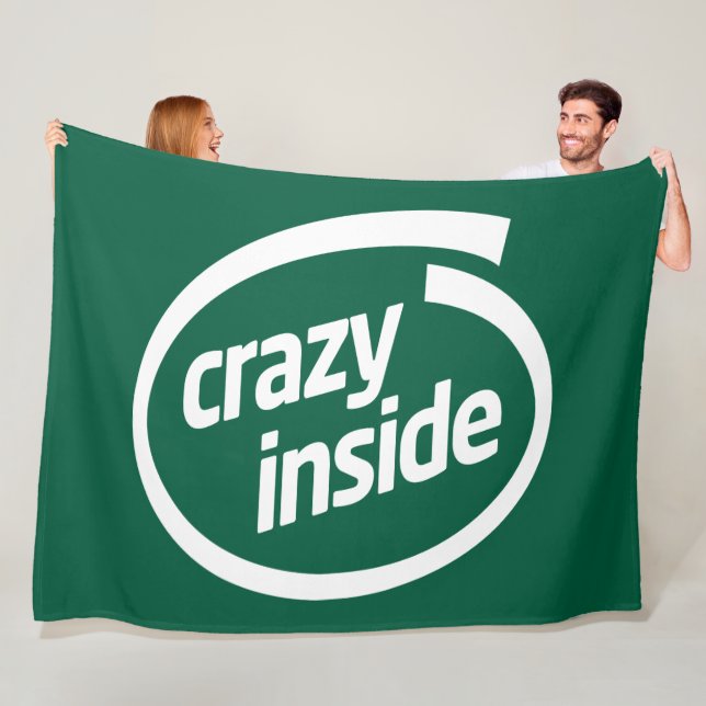 Crazy inside fleecefilt (På plats)