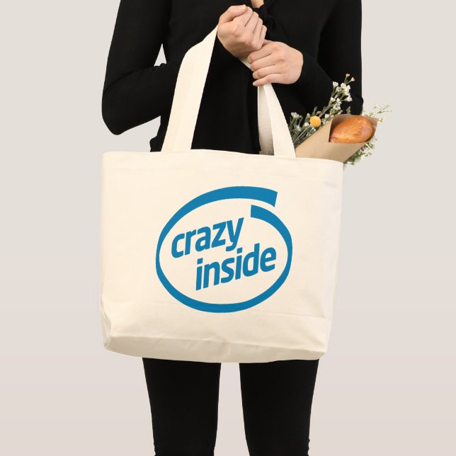Crazy inside jumbo tygkasse (Framsida (produkt))