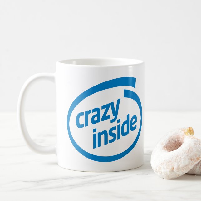 Crazy inside kaffemugg (Med munk)
