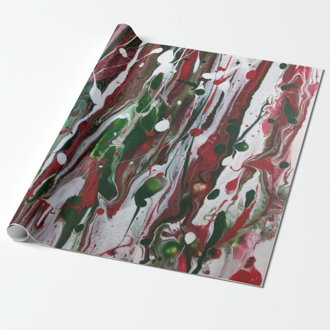 Crazy jul-Abstrakten Wrapping Papper Presentpapper (Utrullad)