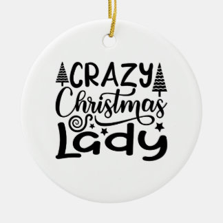 Crazy jul Dam Ornament