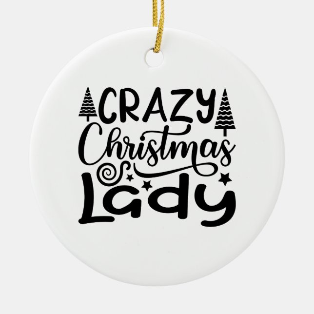 Crazy jul Dam Ornament (Framsidan)