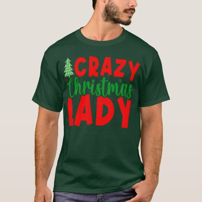 Crazy jul-vän Dam T Shirt (Framsida)