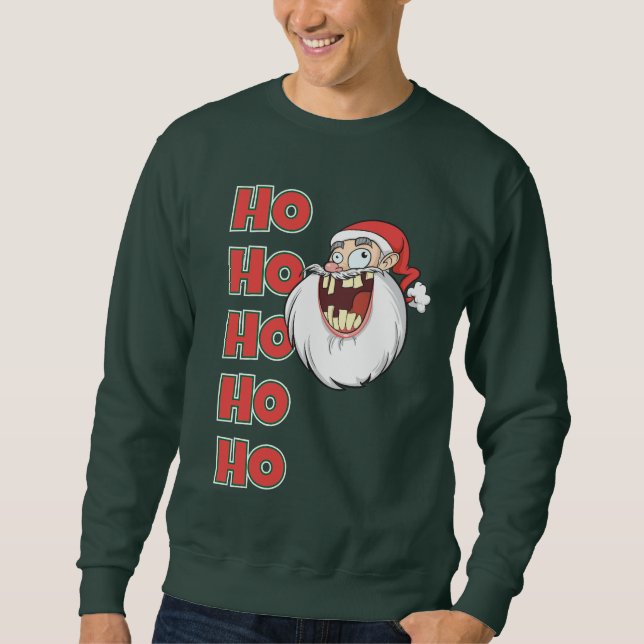Crazy Jultomten Laughing Sweatshirt (Framsida)