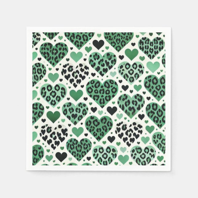 Crazy Kärlek (Grönt) Pappersservett (Framsidan)
