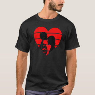 Crazy Kärlek Ontr Broken Heart Pain Skeleton Blood T Shirt
