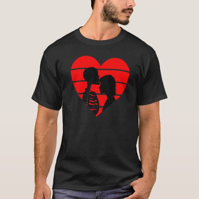 Crazy Kärlek Ontr Broken Heart Pain Skeleton Blood T Shirt (Framsida)