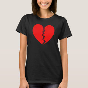 Crazy Kärlek Ontr Broken Heart Pain Skeleton Blood T Shirt