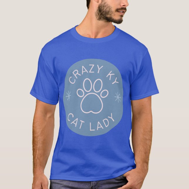 Crazy Kentucky Cat Dam T Shirt (Framsida)