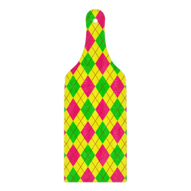 Crazy Kids Färg Argyle 6-CUTTING BOARD PADDLE (Framsidan)