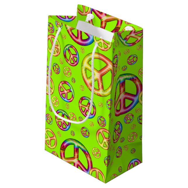 Crazy Kids Färg PEACE OUT-Neon Gift Bag S (Baksidan Vinklad)
