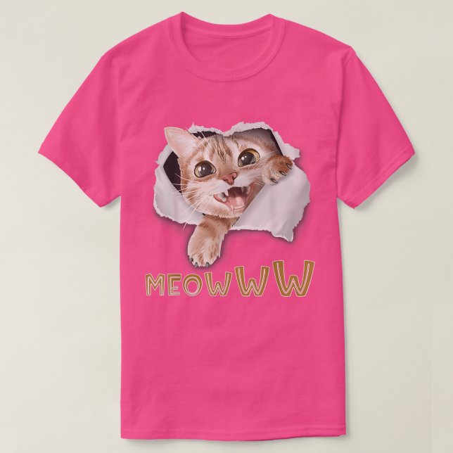 Crazy Kitten Torn Trasa Arg Cat Lover Cat Owner T Shirt (Design framsida)