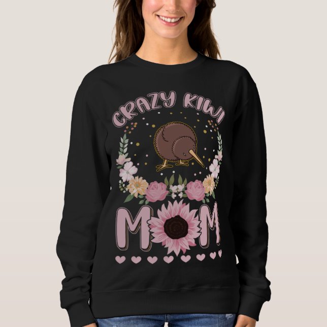 Crazy Kiwi Mom Kiwi Bird Girl T Shirt (Framsida)