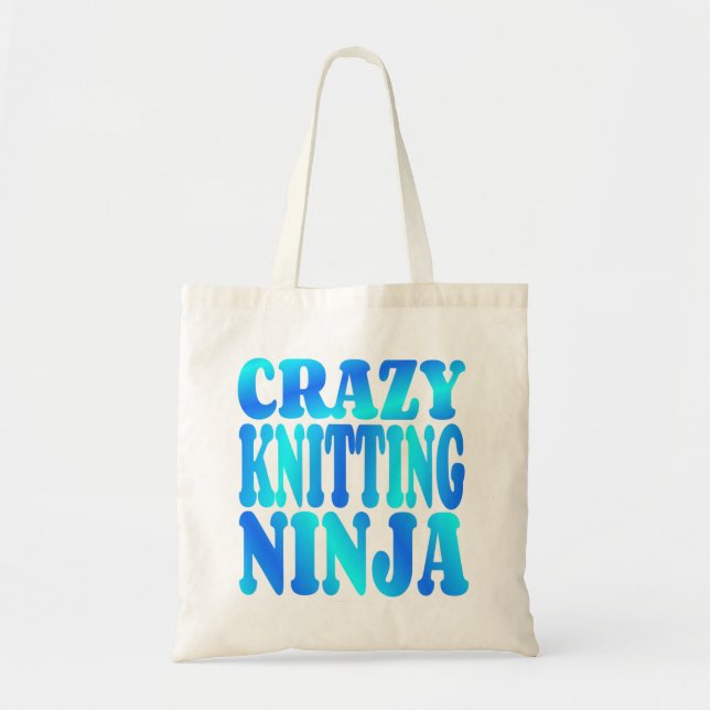 Crazy Knitting Ninja Tygkasse (Framsidan)