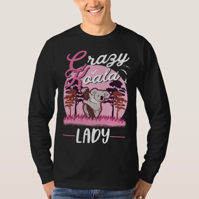 Crazy Koala lady Koala Girl T Shirt (Framsida)