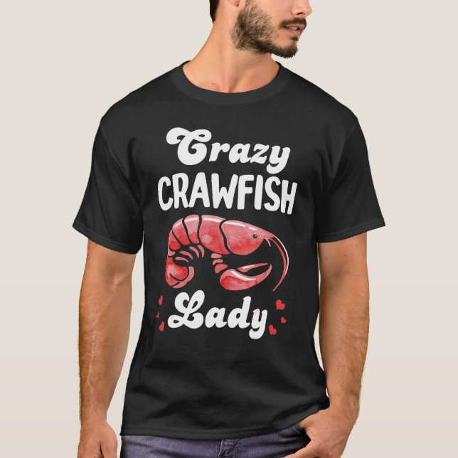 Crazy Kräftor Dam Crayfish 1 T Shirt (Framsida)