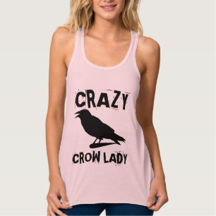 CRAZY KRÅKA DAM T-SHIRTS LINNE MED RACERBACK 