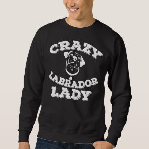 Crazy Labrador Dam Lång Ärmad Tröja
